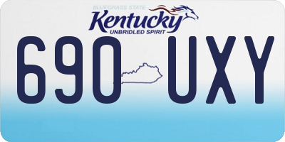 KY license plate 690UXY