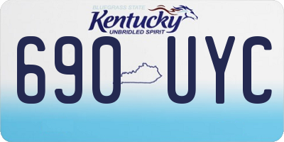 KY license plate 690UYC
