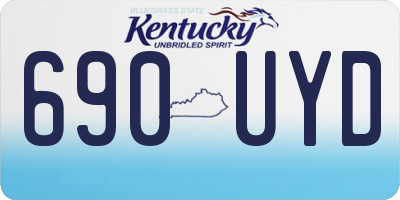 KY license plate 690UYD
