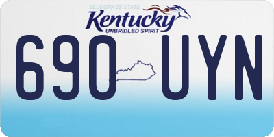 KY license plate 690UYN