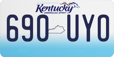 KY license plate 690UYO