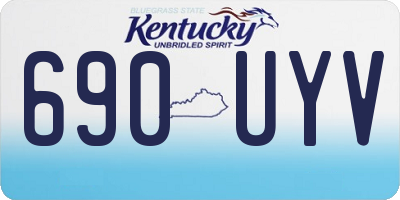 KY license plate 690UYV