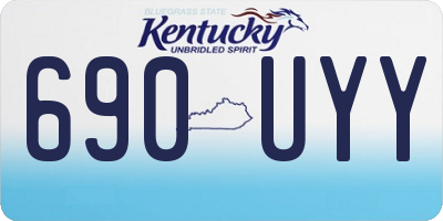 KY license plate 690UYY