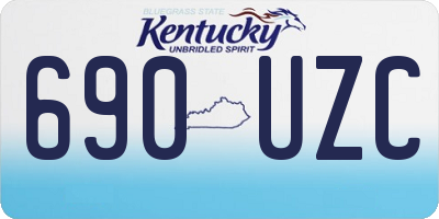 KY license plate 690UZC