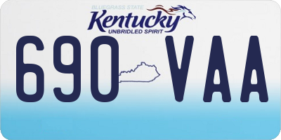 KY license plate 690VAA