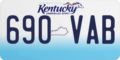 KY license plate 690VAB
