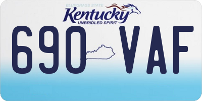 KY license plate 690VAF