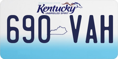 KY license plate 690VAH