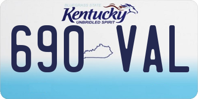 KY license plate 690VAL