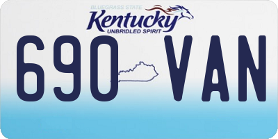 KY license plate 690VAN