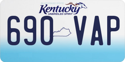 KY license plate 690VAP