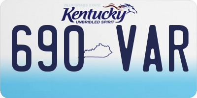 KY license plate 690VAR
