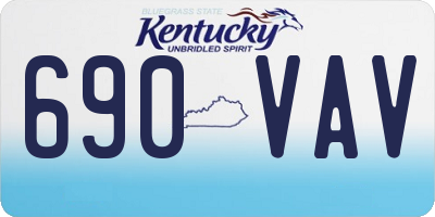 KY license plate 690VAV