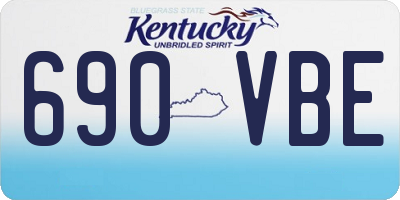 KY license plate 690VBE