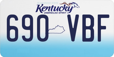 KY license plate 690VBF