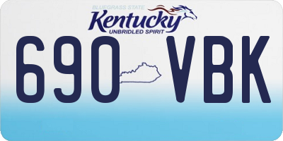 KY license plate 690VBK