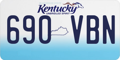 KY license plate 690VBN