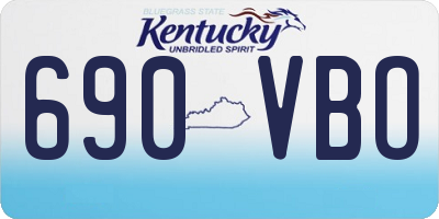 KY license plate 690VBO