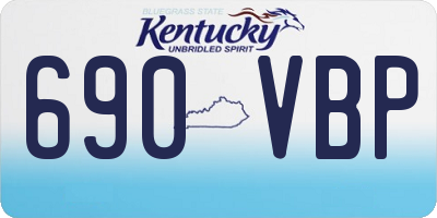 KY license plate 690VBP