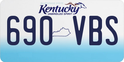 KY license plate 690VBS