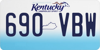KY license plate 690VBW