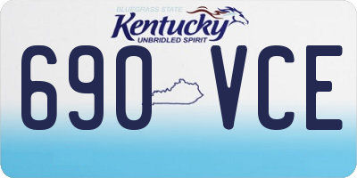 KY license plate 690VCE