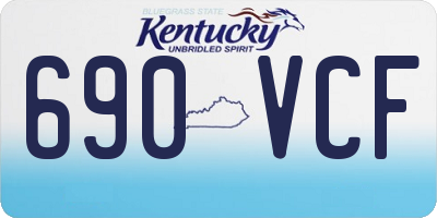 KY license plate 690VCF
