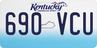 KY license plate 690VCU