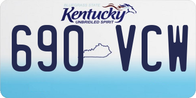 KY license plate 690VCW