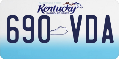 KY license plate 690VDA