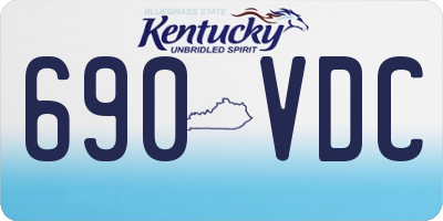 KY license plate 690VDC