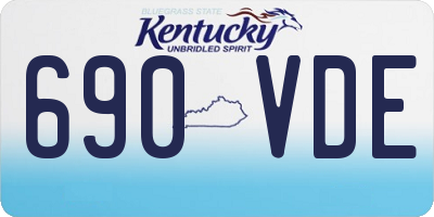 KY license plate 690VDE