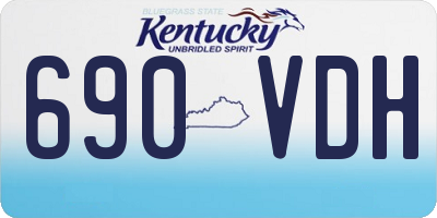 KY license plate 690VDH