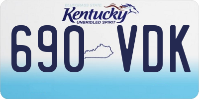 KY license plate 690VDK