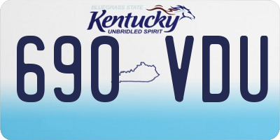 KY license plate 690VDU