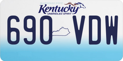 KY license plate 690VDW