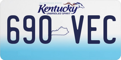 KY license plate 690VEC