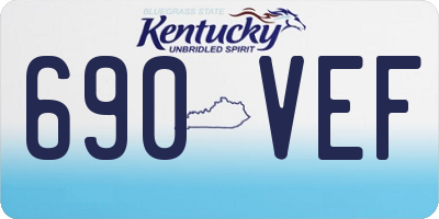 KY license plate 690VEF