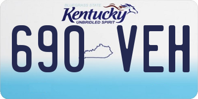 KY license plate 690VEH