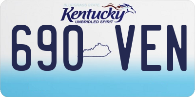 KY license plate 690VEN
