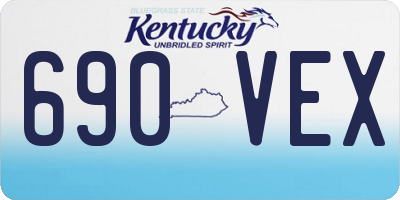 KY license plate 690VEX