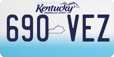 KY license plate 690VEZ