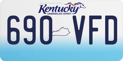 KY license plate 690VFD
