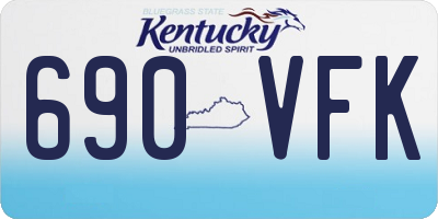 KY license plate 690VFK