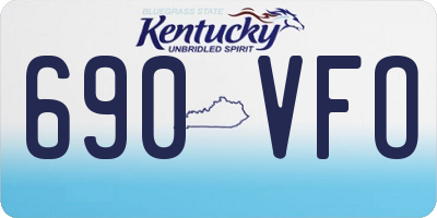KY license plate 690VFO
