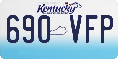 KY license plate 690VFP