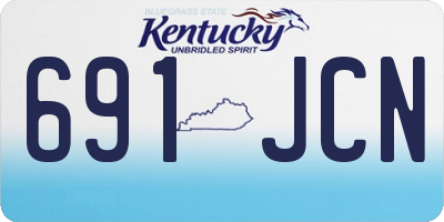 KY license plate 691JCN