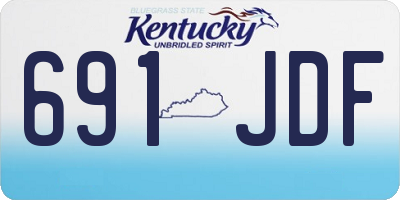 KY license plate 691JDF