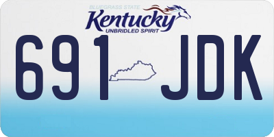 KY license plate 691JDK