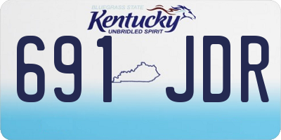 KY license plate 691JDR